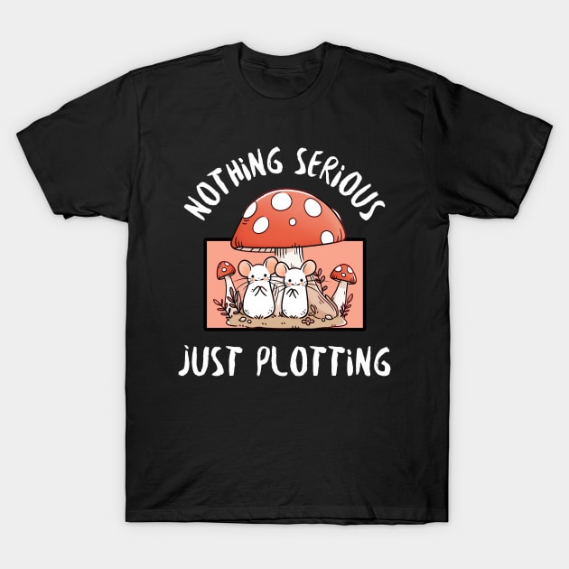 Mice Plotters Under Mushroom T-Shirt by Eine Creations